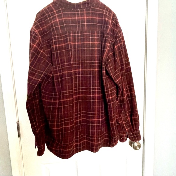 Carhartt Men's Relaxed Fit XL Red Plaid Button Down Shirt Pocket Logo 14806 - Picture 7 of 8